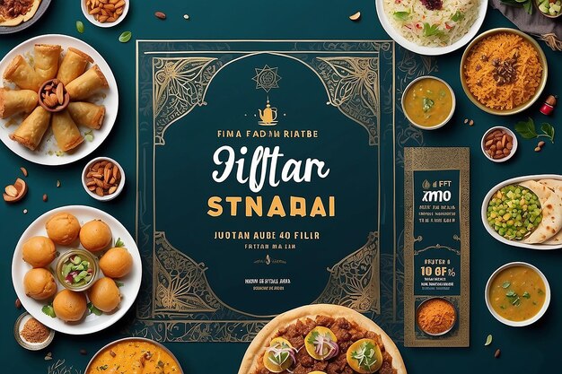 Oferta de iftar de Ramadán para las redes sociales