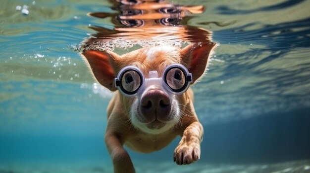 Foto offenes wasser schwimmen hochauflösende fotografische kreative bild
