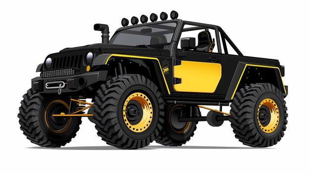 Offroad-Auto Country-Musik-Hintergrund Straßenfahrt