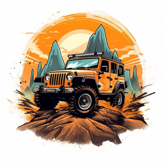 Offroad-Logo aus Zeichentrickfilmen