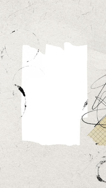 Offweißer Rahmen png-Papier Textur Aufkleber durchsichtiger Hintergrund
