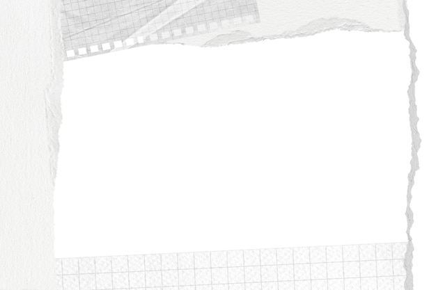Offweißer Rahmen png zerrissenes Papier Textur durchsichtiger Hintergrund