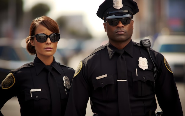 Oficiales de policía masculinos y femeninos de LAPD