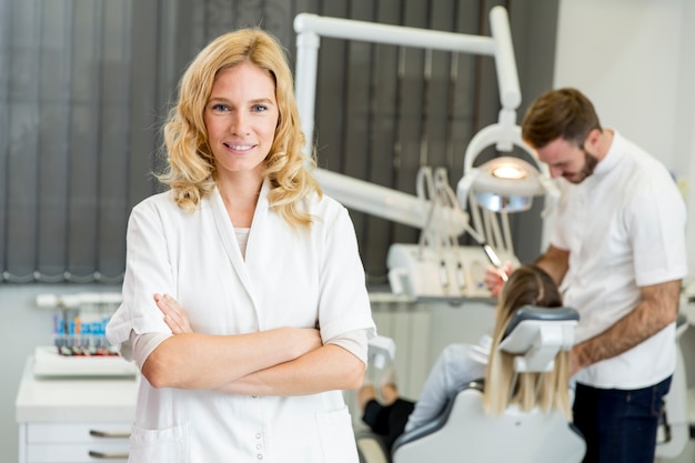 Foto en la oficina del dentista