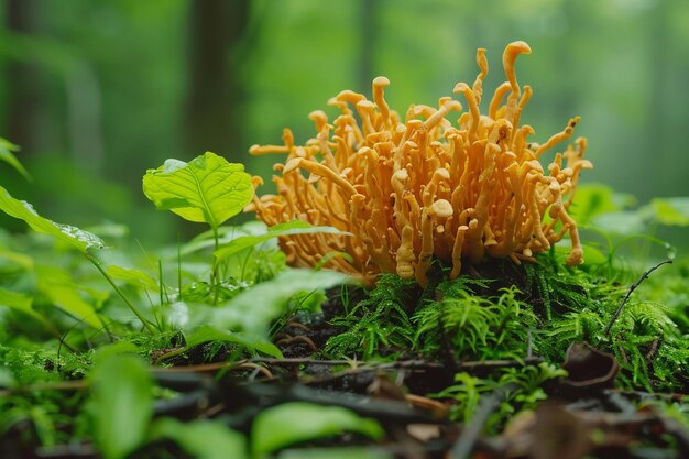 Foto ofiocordyceps sinensis ou cordyceps de cogumelo é uma erva