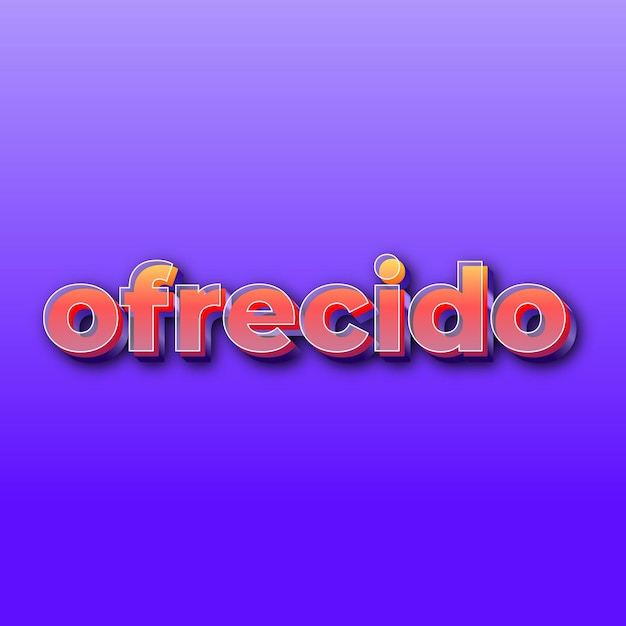 ofrecidoEfecto de texto JPG degradado fondo morado tarjeta foto