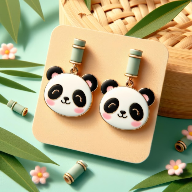 Ohrringe mit niedlichen Pandas