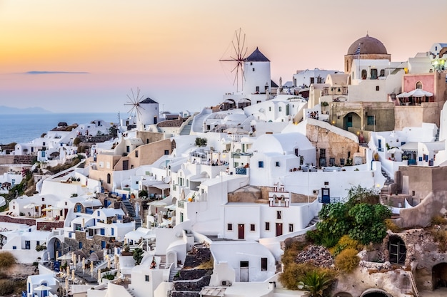 Foto oia dorf, santotini insel, griechenland