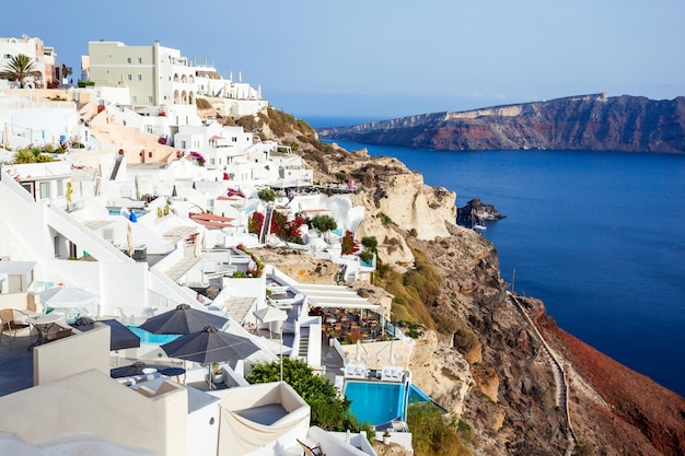 Oia o Ia es una pequeña ciudad en el sur del Egeo en las islas de Santorini en las Cícladas, Grecia