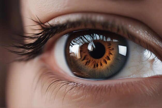 Un ojo azul humano realista hermoso ojo generativo Ai