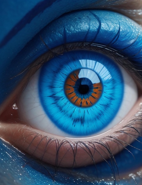 Un ojo azul con la palabra " en él