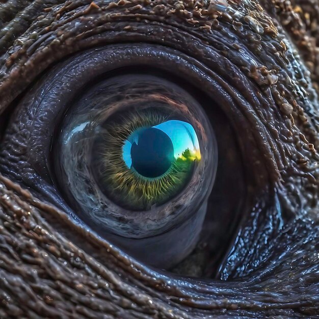 Foto ojo azul que te mira