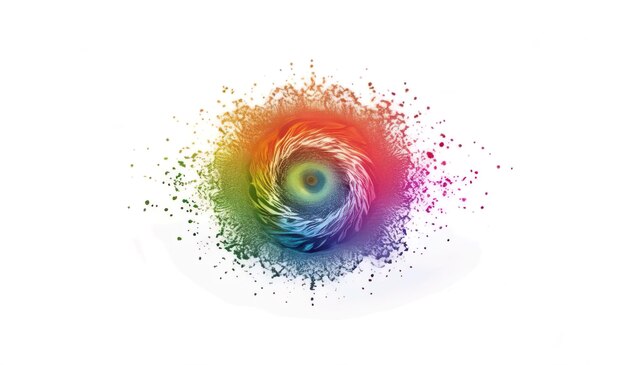 Un ojo de color arco iris se muestra con un ojo de color iris