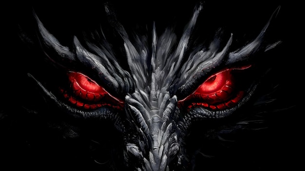 Ojo de dragón Dragón enojado Ojo rojo Fondo negro Fondo de acción de dragón cinematográfico Fondo de imagen de pantalla