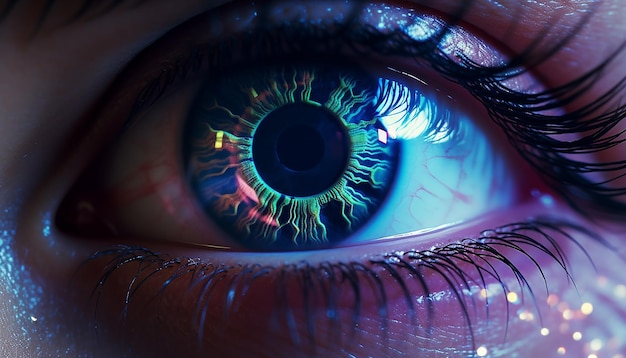 ojo holográfico digital tecnología creativa