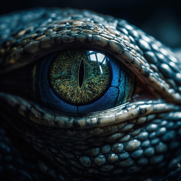 el ojo de un lagarto