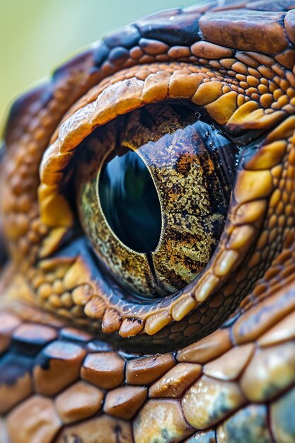 Foto el ojo de un reptil