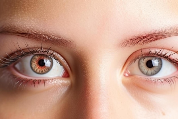 Foto ojo rojo antes y después del tratamiento o gota ocular ojos cansados y lentes de contacto ojo seco