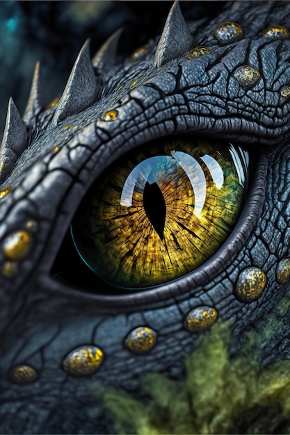 los ojos del dragón reflejando