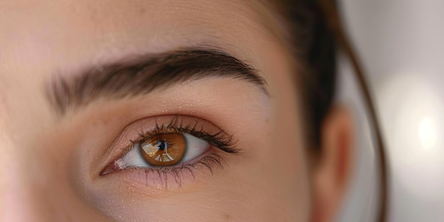 ojos femeninos de primer plano maquillaje macro IA generativa