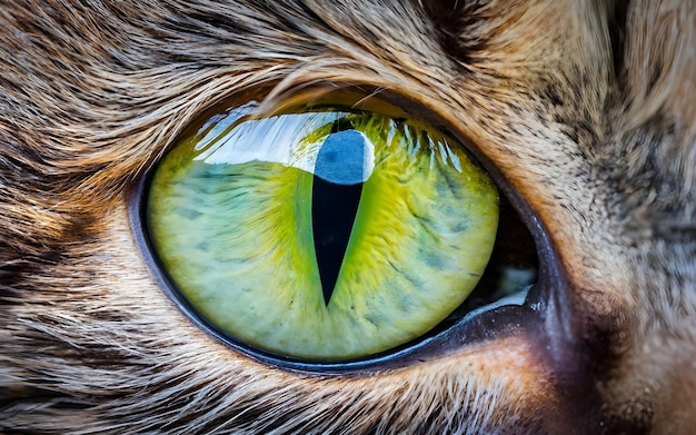 Foto ojos de gato salvaje