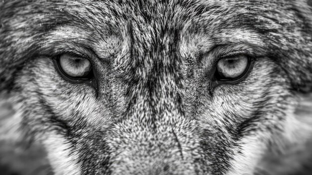 Foto ojos de lobo ia generativa