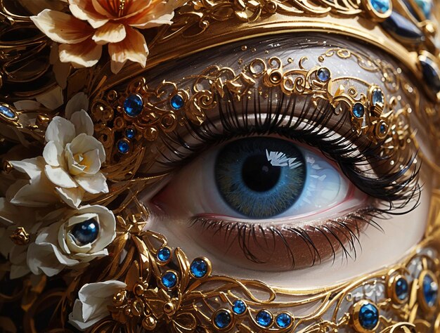 Unos ojos de mujer hermosos y bonitos