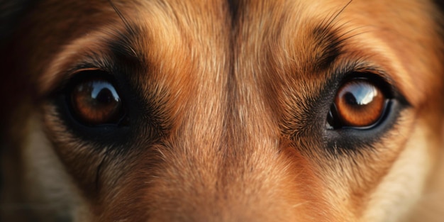 Los ojos tristes de un perro se cierran