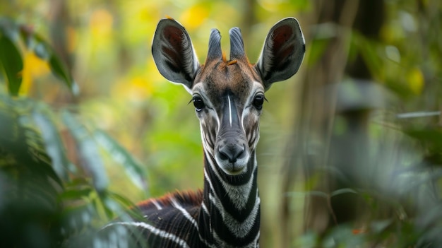 Okapi im dichten Wald