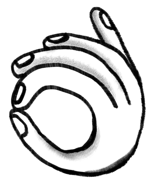 Okay Hand png Gebärdensprache Schrägzeichnen transparenter Hintergrund