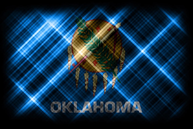 Oklahoma-Staatsflagge, Oklahoma-Flaggenhintergrund moderne Flagge