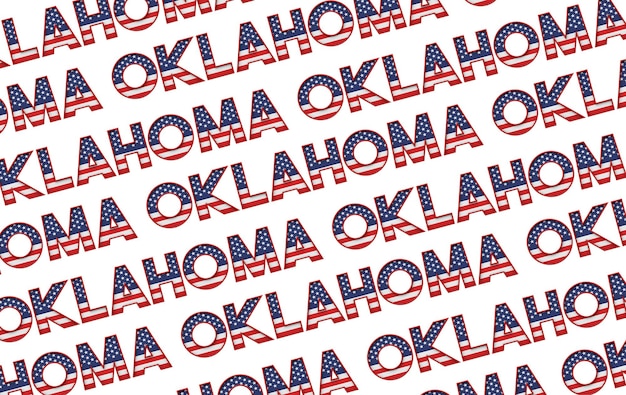 Oklahoma usa State Stars and Stripes Hintergrund d-Rendering