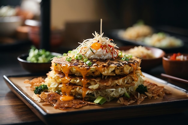 Okonomiyaki Culinária Japonesa Comida