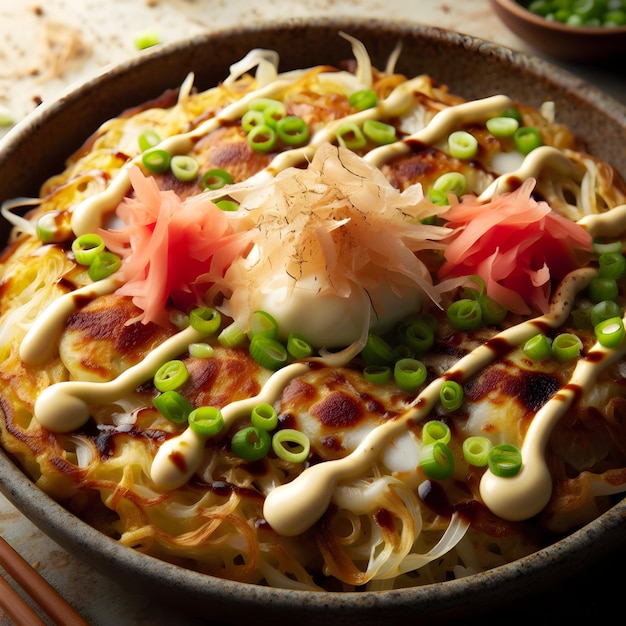 Foto okonomiyaki (en inglés)