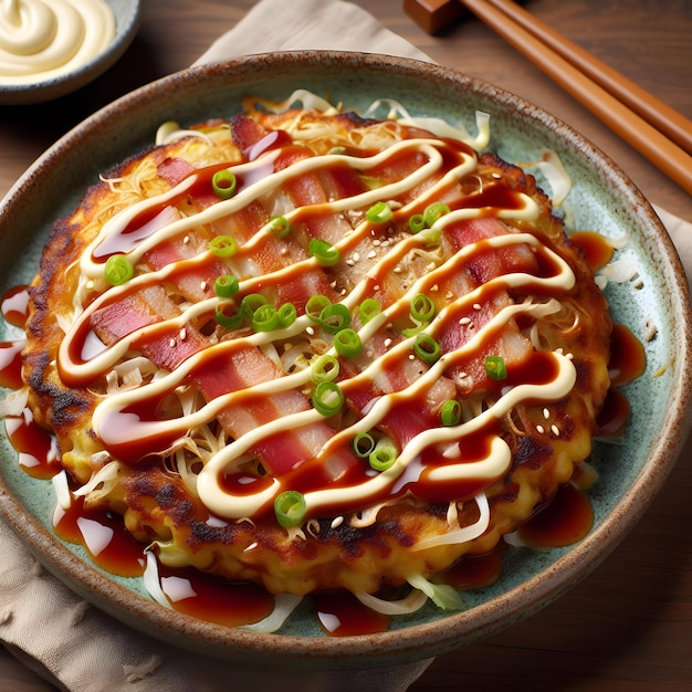 Foto okonomiyaki (en inglés)