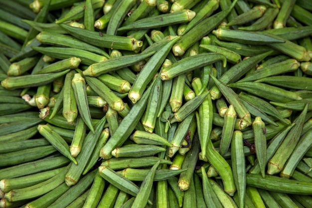 Okra auf dem Markt