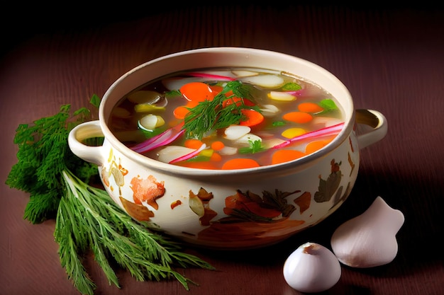 Okroshka sopa fria russa