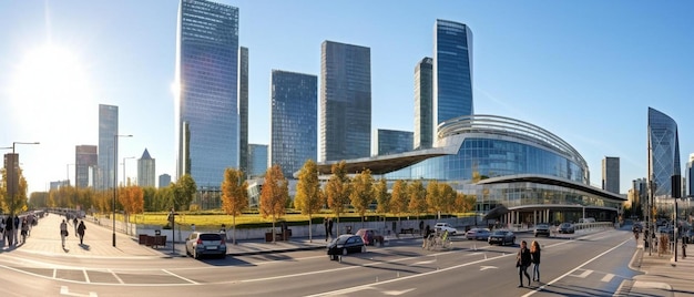 Oktober moderne Architektur und Türme Wolkenkratzer in La Defense La Defense ist ein großes Geschäft