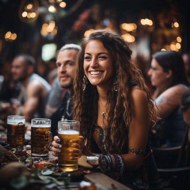 Foto oktoberfest delights uma celebração tradicional alemã gerada por ia