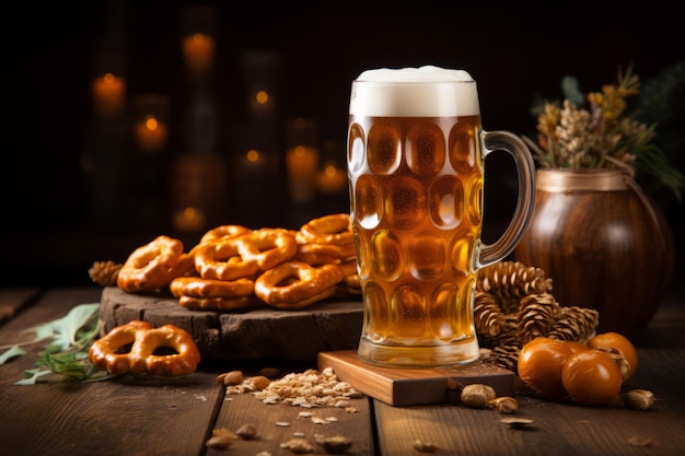 Oktoberfest leckere bayerische Festbier-Snacks