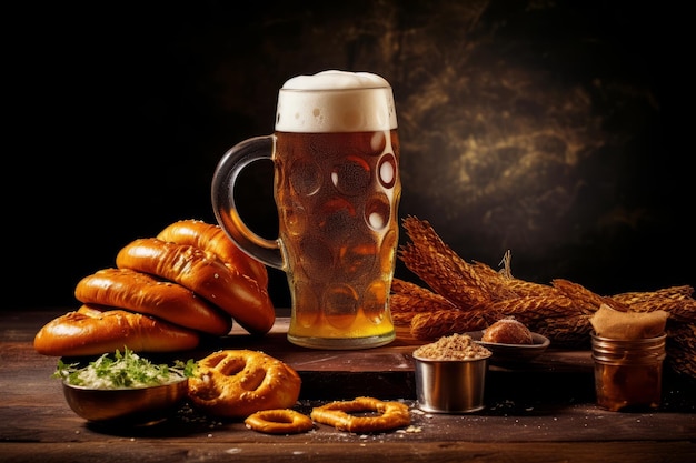 Oktoberfest leckere bayerische Festbier-Snacks