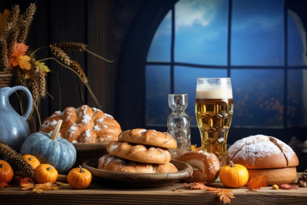 Oktoberfest leckere bayerische Festbier-Snacks