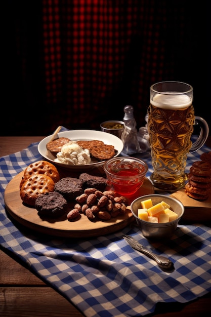 Oktoberfest leckere bayerische Festbier-Snacks