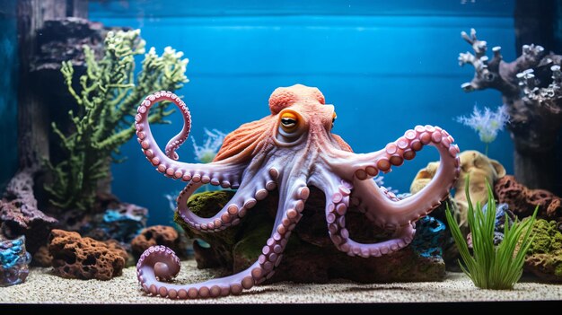 Oktopus im Aquarium