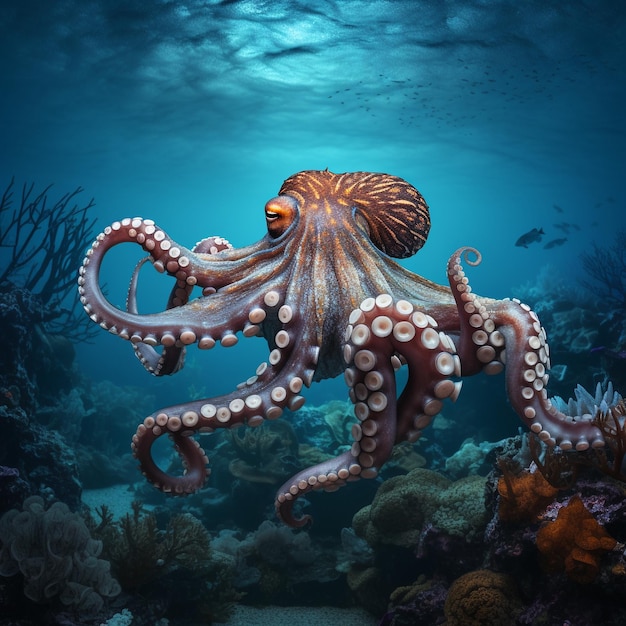 Oktopus vom Meeresgrund