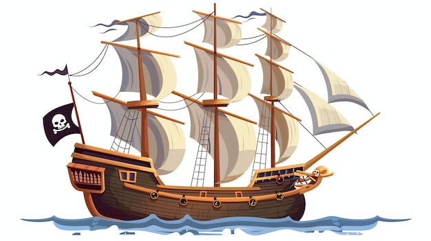 Foto olá, amigos, este é o pérola negra, um temível navio pirata que navega pelos sete mares em busca de saque.