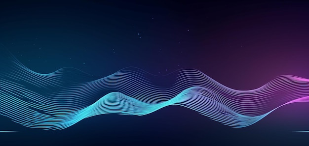 Una ola azul con un fondo rosa y azul.