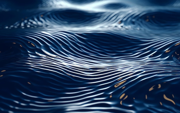 Una ola azul con ondas en el agua.