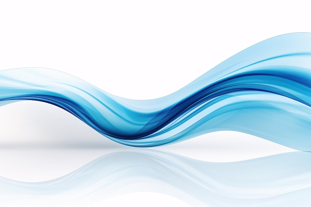 una ola azul sobre un fondo blanco