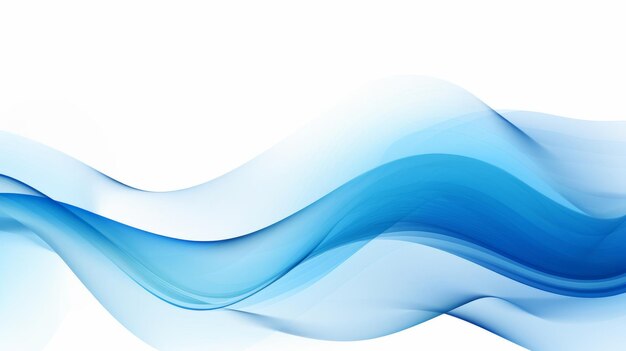 Foto una ola blanca y azul con un fondo blanco